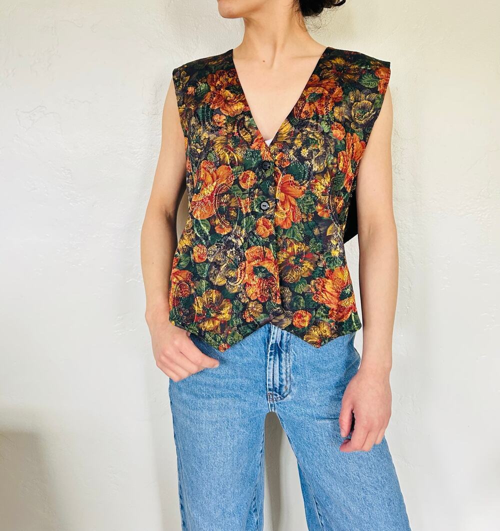 Vintage Envious Floral Vest